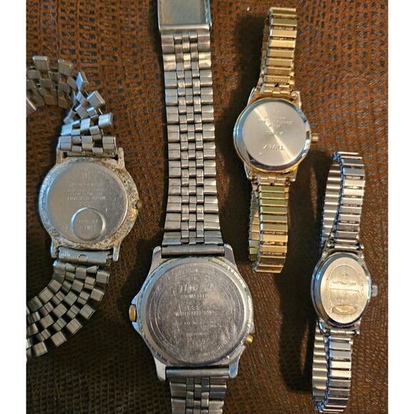 4 Vintage TIMEX WATCHES Bundle Lot As Is DIY Craft Project Untested Steampunk - Picture 5 of 7